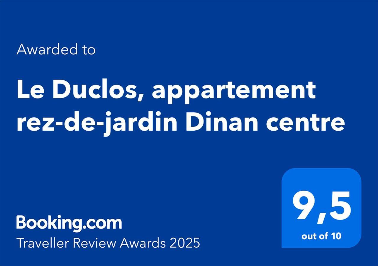 Le Duclos, Appartement Rez-De-Jardin Dinan Centre Bagian luar foto